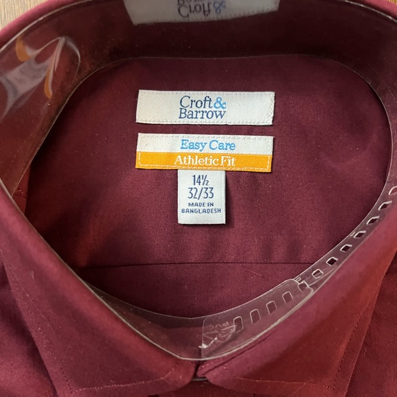 NEW Croft And Barrow Athletic Fit Shirt 14 1/2 32/33 Long Sleeve - Picture 3 of 4